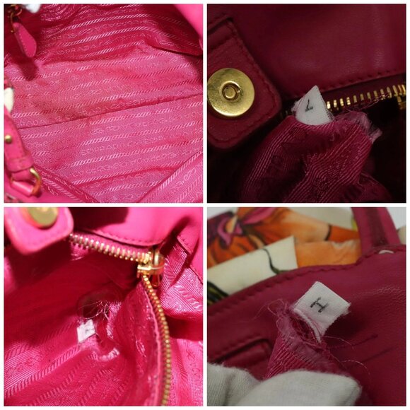 PRADA Hand Bag Nylon 2way White Gold Auth 141530 - Picture 16 of 16